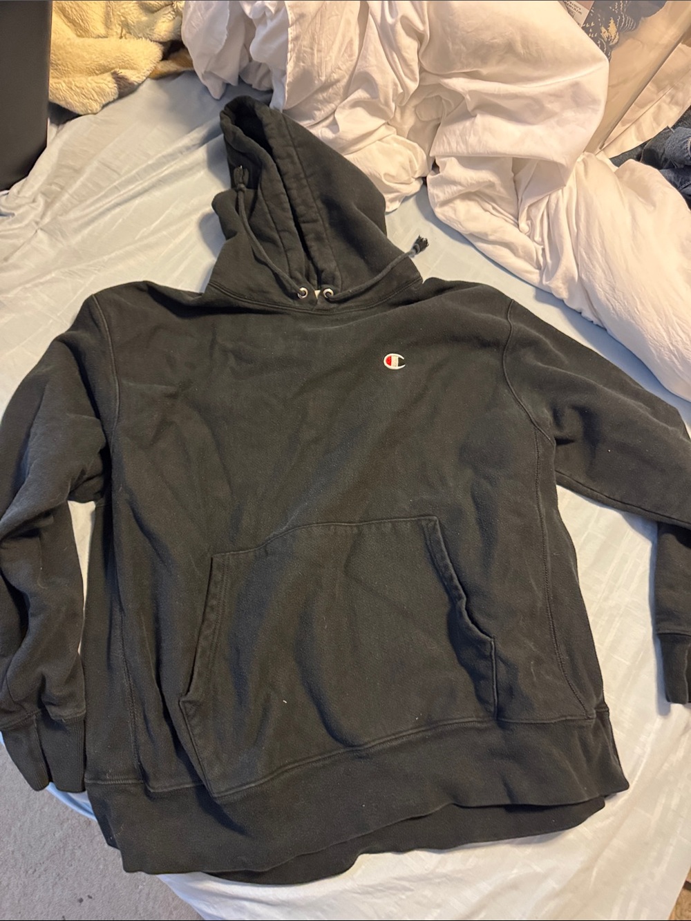 Men’s vintage black Champion Reverse Weave hoodie